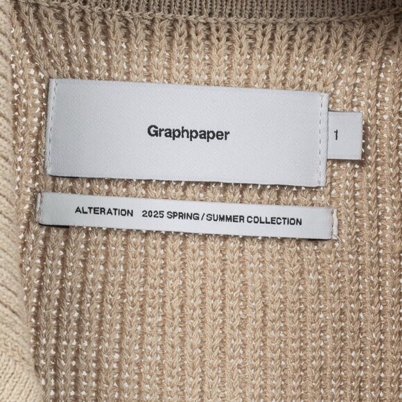 Graphpaper SS/25 Beige Linen Solotex Skipper Knit - Picture 8 of 9